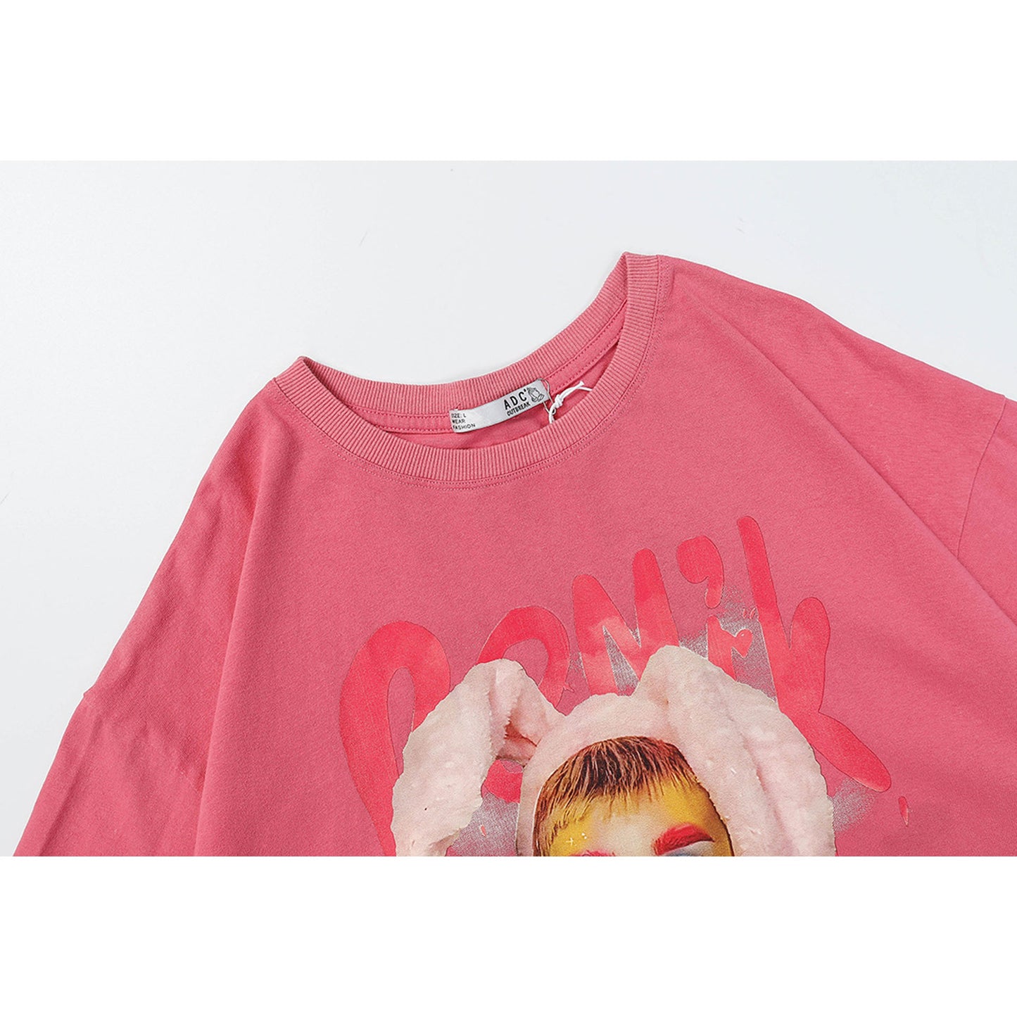 Hip hop clothing new york summer vintage clown print t-shirt short sleeve loose
