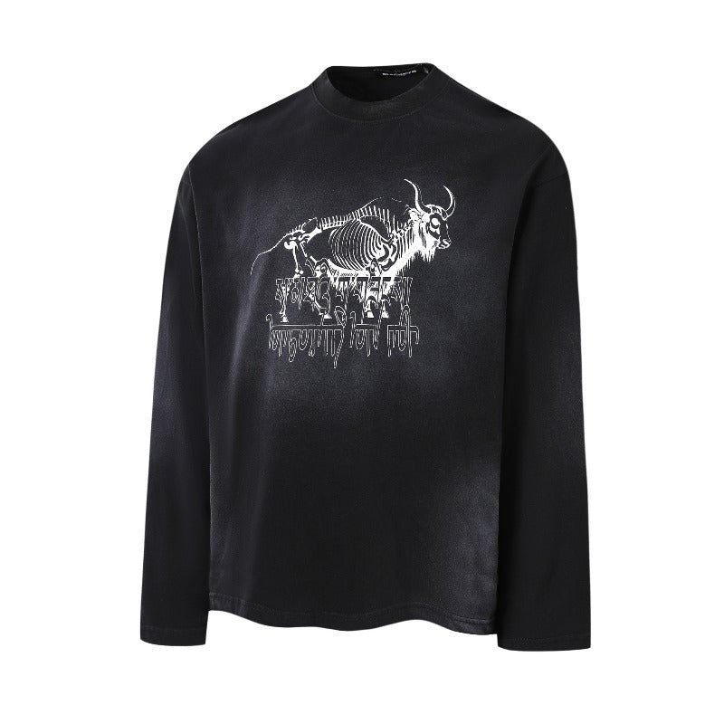 Unisex long-sleeved shirt autumretropure cotton