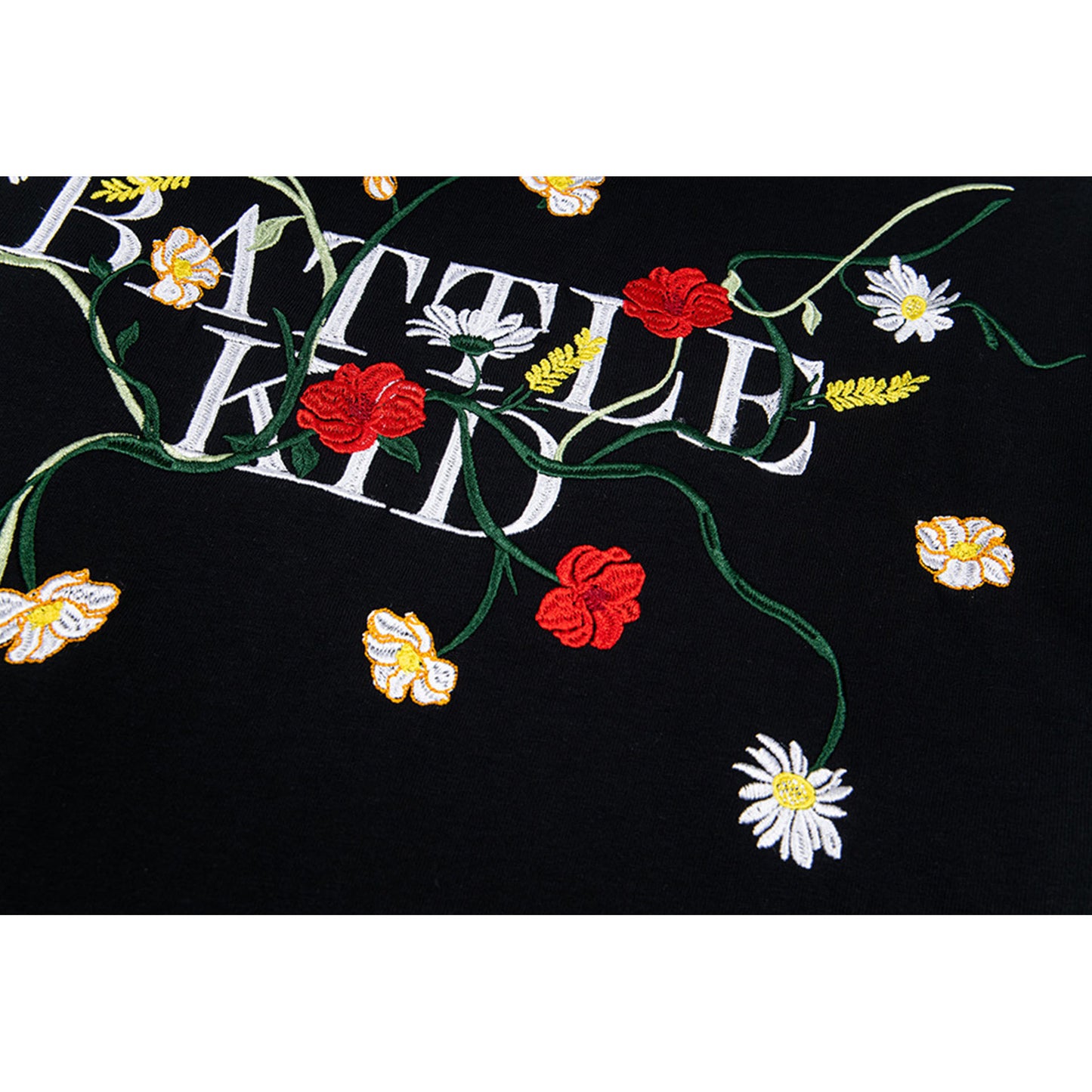 Hip Hop Clothes New York Vintage Floral Embroidery Summer Loose Casual Short Sleeve T-Shirt