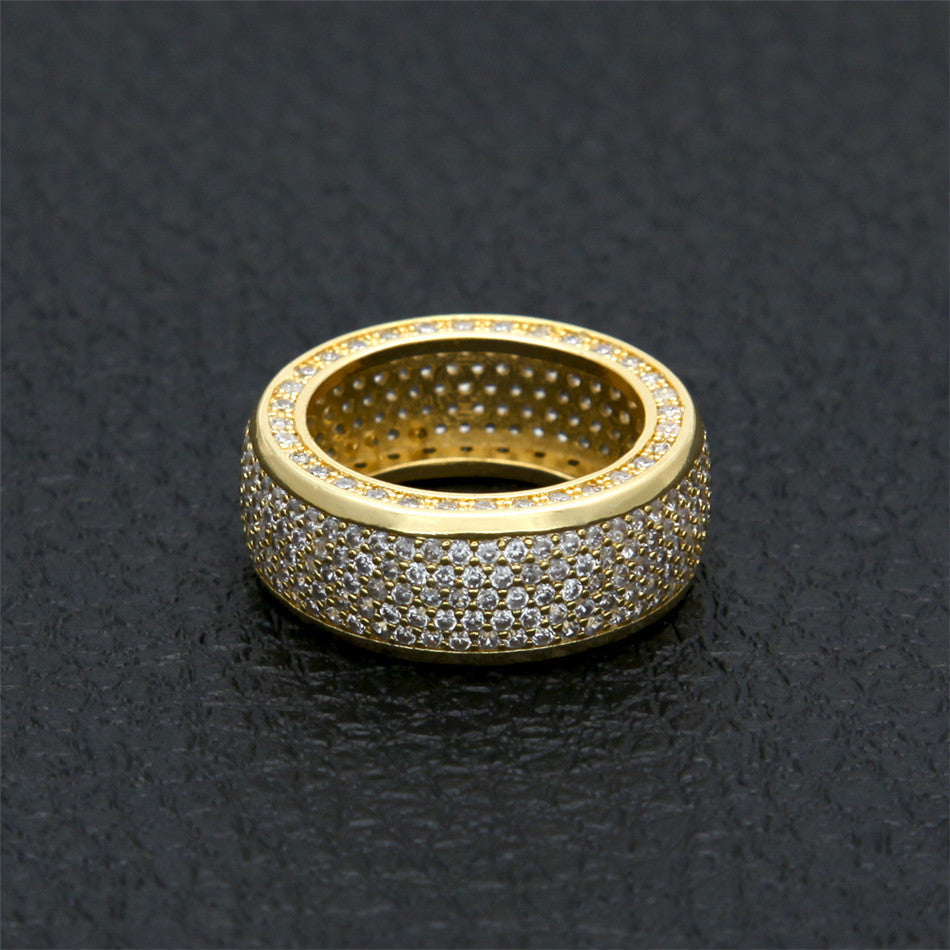Rings Hip Hop Copper Zircon Ring St. Valentine's Spectrum