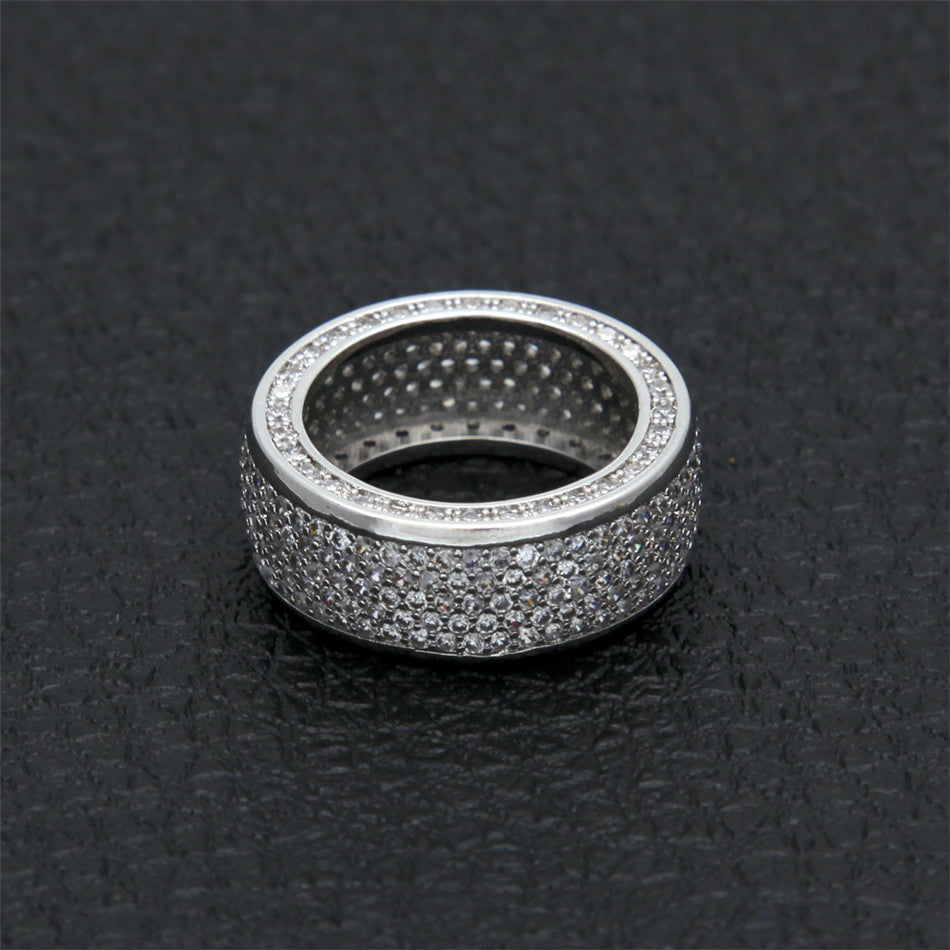 Rings Hip Hop Copper Zircon Ring St. Valentine's Spectrum