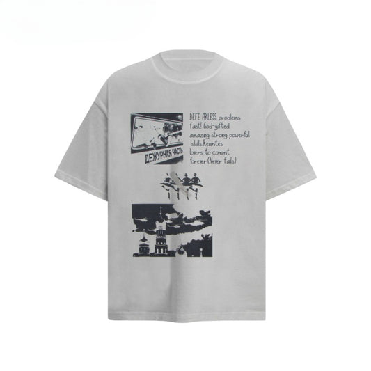 80s And 90s Vintage T Shirts Vintage Washing Water Old Short Sleeve T-Shirts