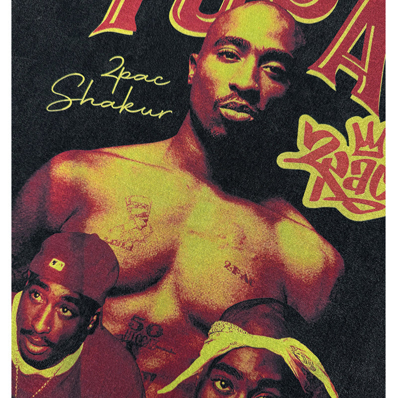 Cool t rapper vintage hip hop tupac print long sleeve short sleeve t-shirt