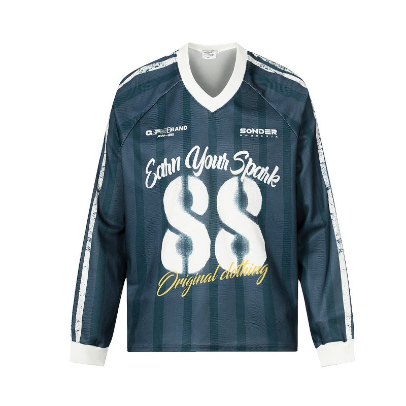 Unisex long-sleeved shirt autumretrostripes