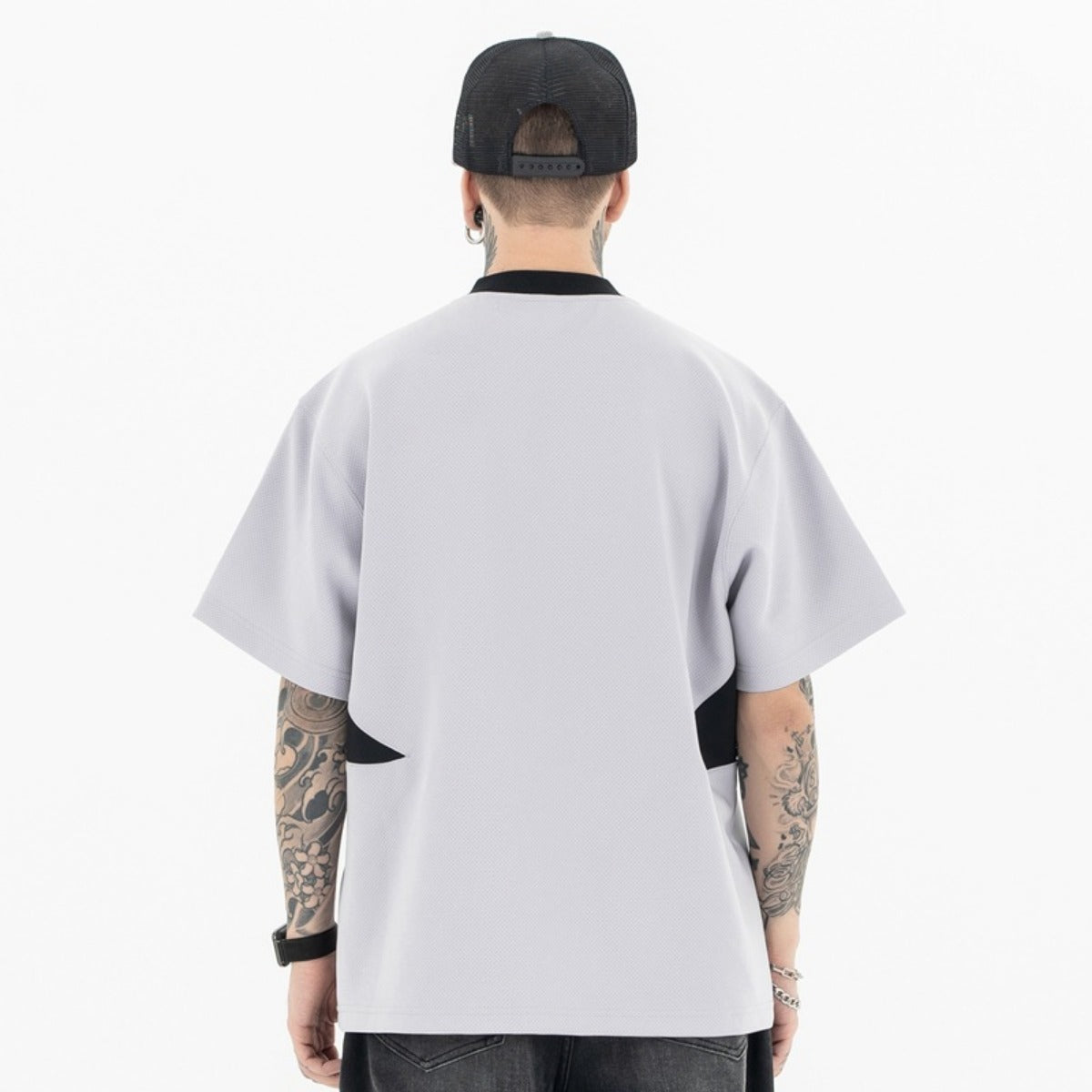 Vic Streetwear summer racing jersey sports v-neck short-sleeved T-shirt