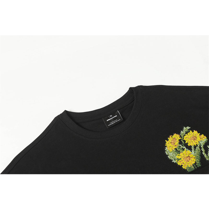 Hip Hop Shirts For Boys Vintage Rose Short Sleeve T-Shirt