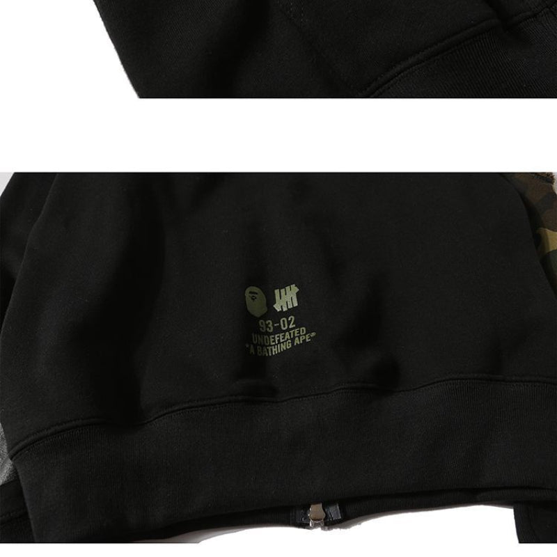 Ape Hoodie Camouflage Casual Hoodie Men's and Women's Cardigan Zip Sweater Jacket
