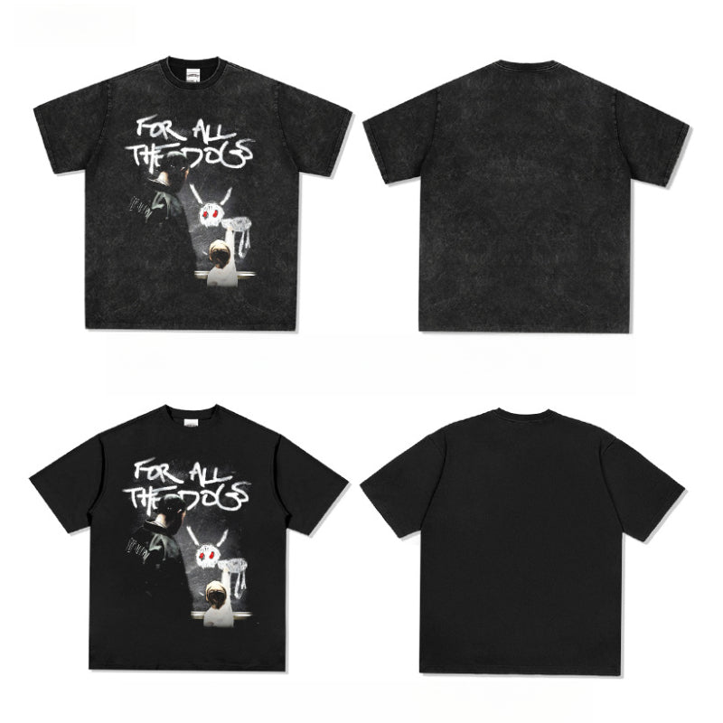 New york hip hop shop hip hop DRAKE print short sleeve t-shirt Vintage