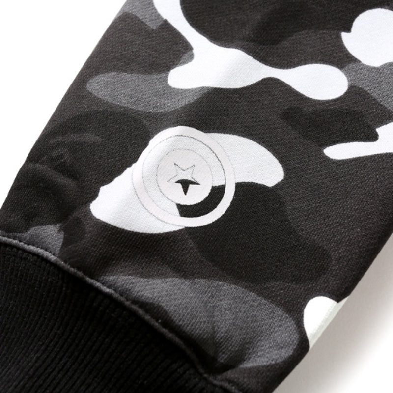 Ape Hoodie Luminous Camouflage Spotted Shark Double Hooded Zip Sweater