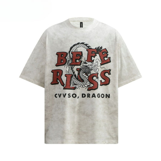 80s And 90s Vintage T-Shirts Vintage Chinese Dragon Short Sleeve T-Shirt