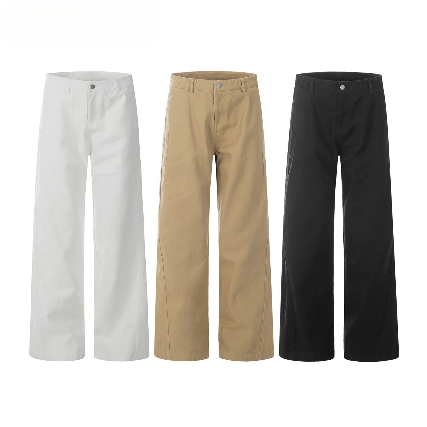 Hip Hop Pants For Boys Vintage Straight Simple Overalls Trousers