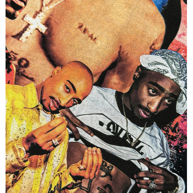 New york hip hop shop vintage hip hop tupac print short sleeve t-shirt