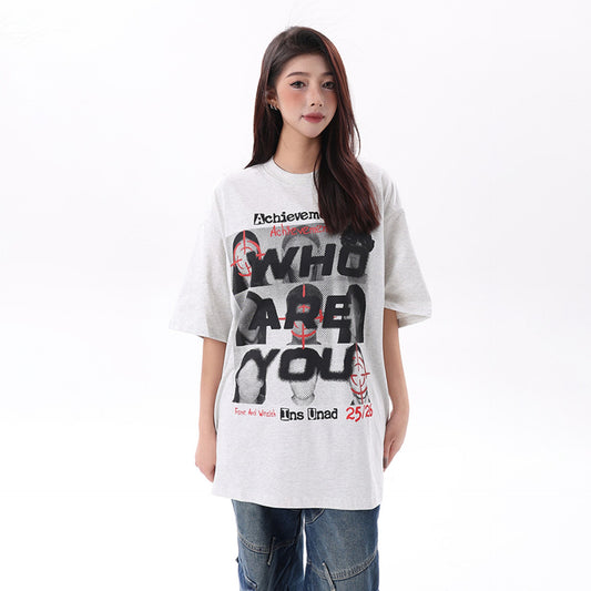 Hustle vintage summer hip hop t-shirt short sleeves
