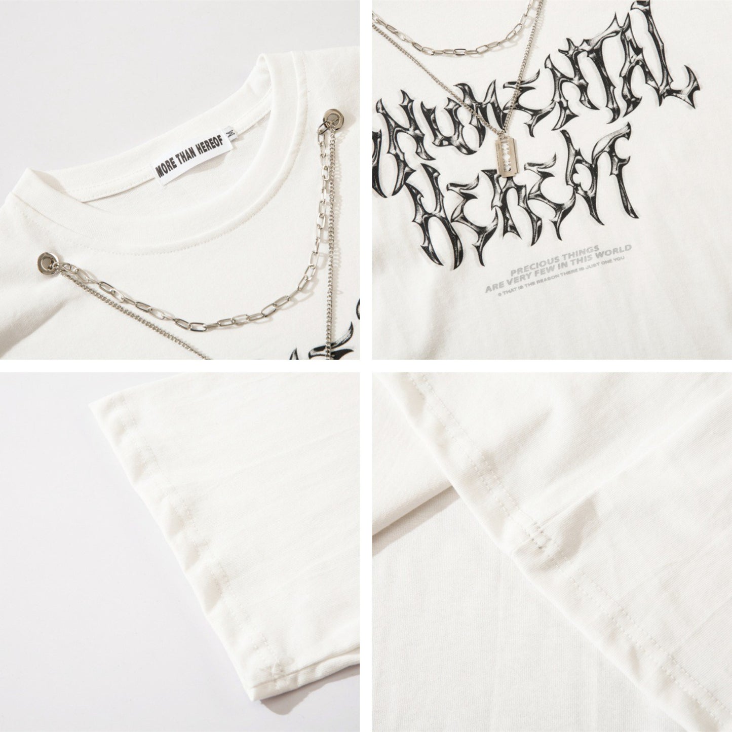 USA Vintage T-Shirt Necklace Crew Neck Cotton Men's Summer Loose