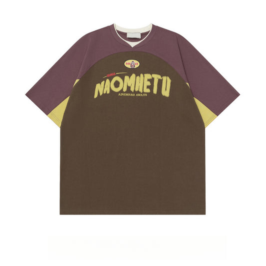 Racing oversized t shirt short sleeve t-shirt oversize loose racing t-shirt