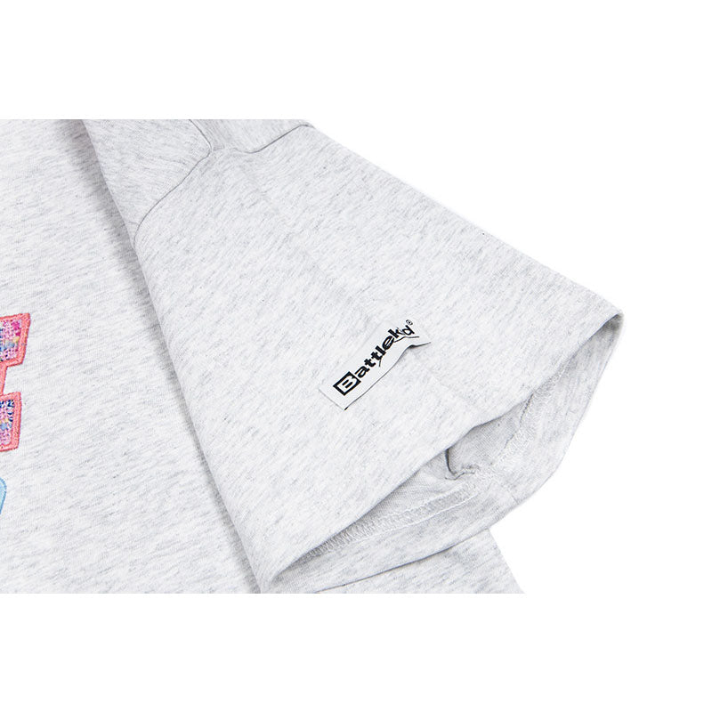 New York Hip Hop Style Vintage Dopamine Letter Embroidery Crew Neck Short Sleeve T-Shirt