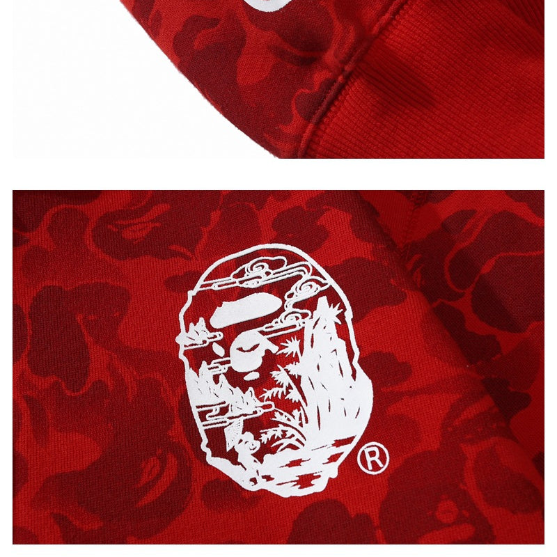 Ape Hoodie Anniversary Full Zip Hoodie Camo Shark Hooded Sweater Jacket