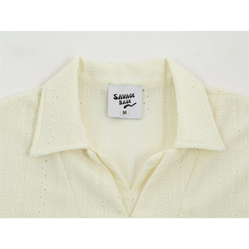 Hip Hop Shirts For Boys Summer, Lapel Short Sleeve POLO Shirt Casual Top