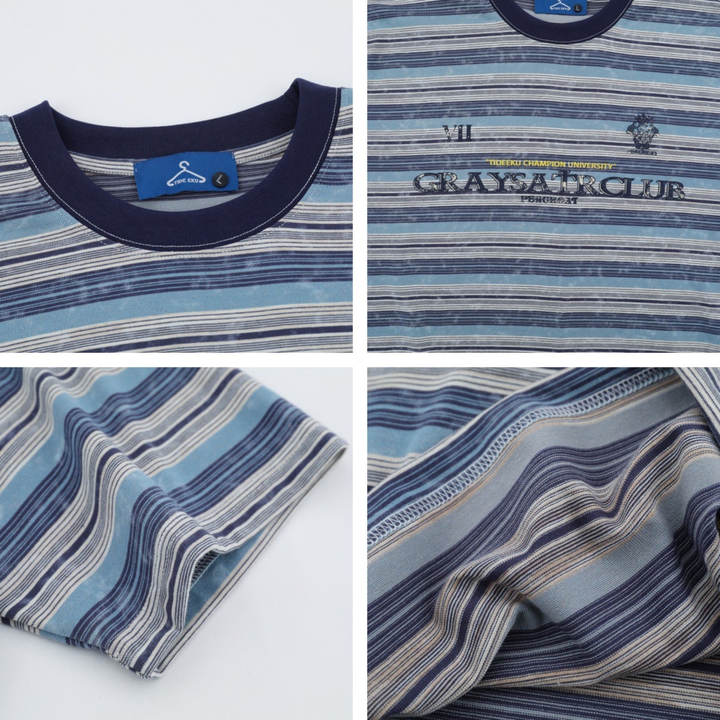 Vintage tarz t shirt vintage old striped short sleeve t-shirt top