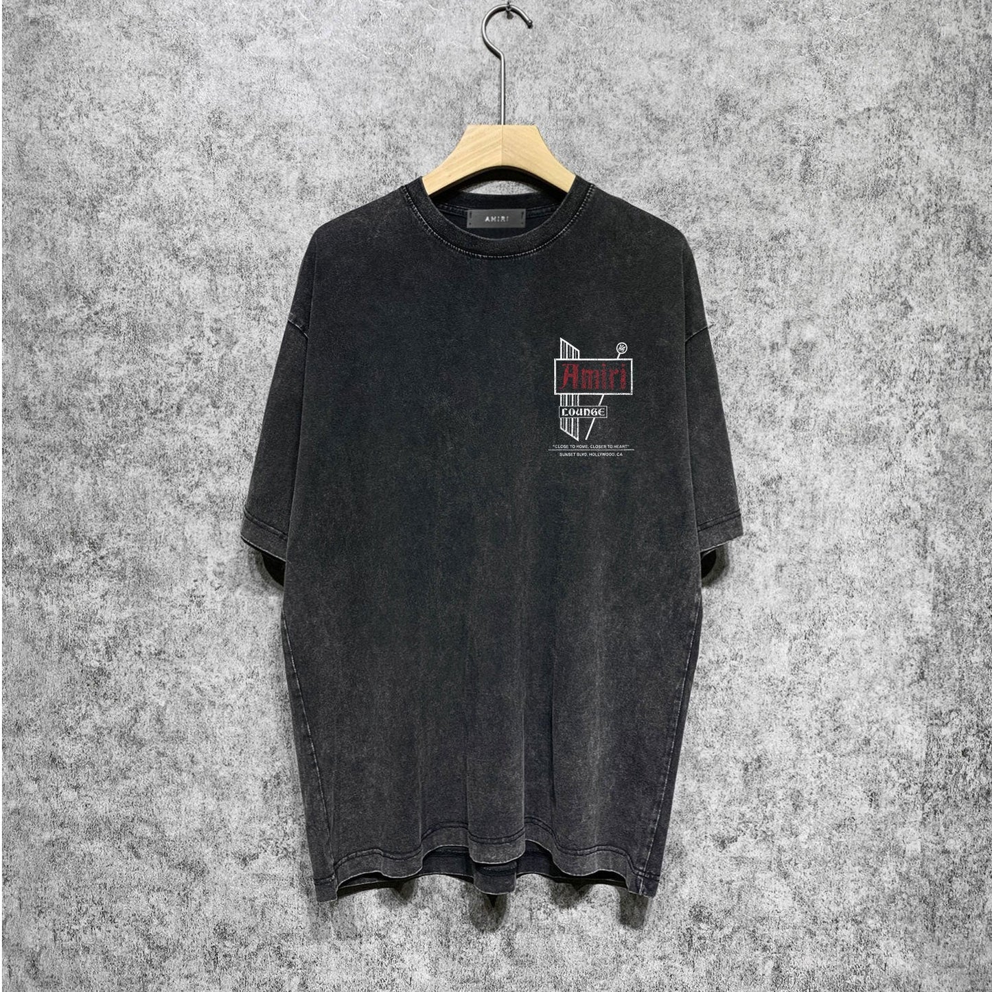 Amiri washed t-shirt letter sign short sleeves