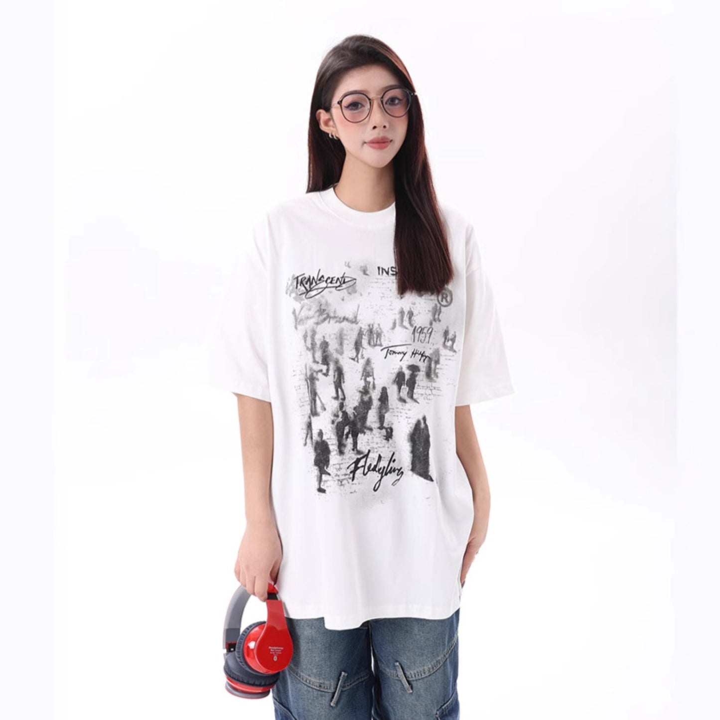 Hip Hop Clothing Summer Short Sleeve Hip Hop Print T-Shirt