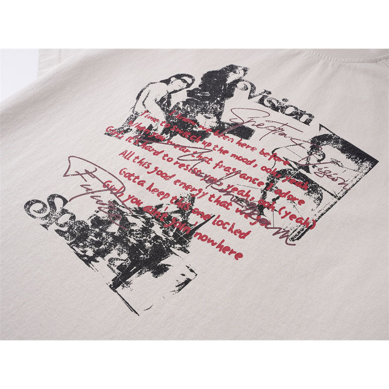 Casual Street Wear Summer Vintage Loose Short Sleeve T-Shirt