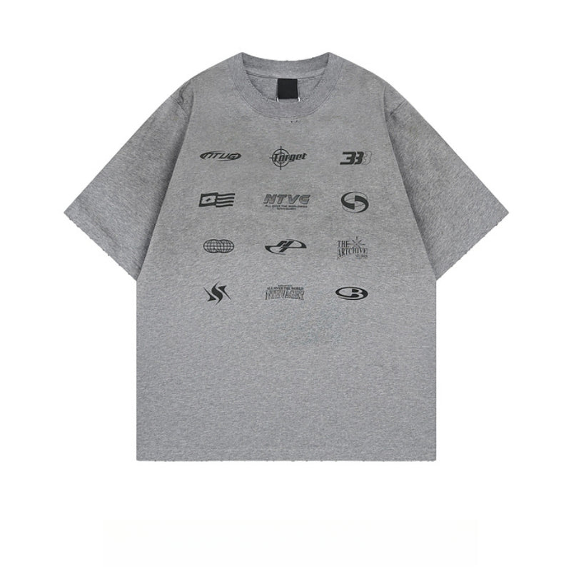 Racing oversized t shirt short-sleeved t-shirt summer loose racing suit