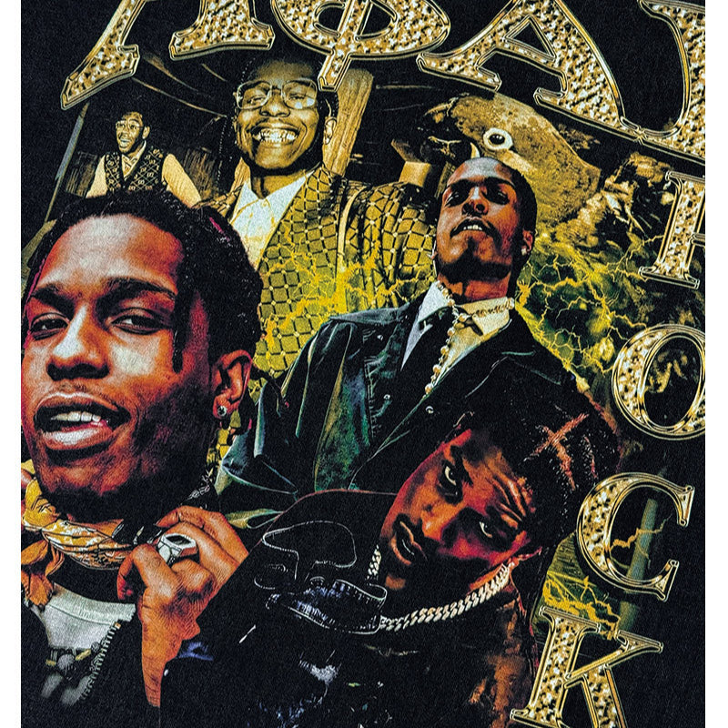 Cool t rapper A $AP Rocky print t-shirt vintage
