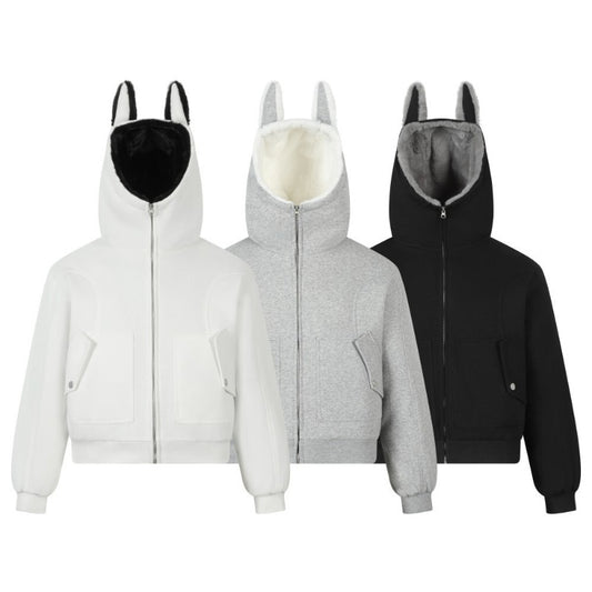 Unisex Down Jacket Winter Doberman Fleece Padded Jacket