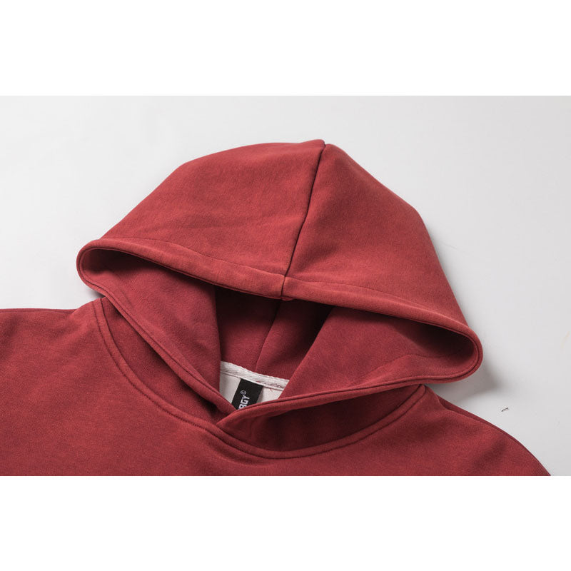 Streetwear Hoodie Vintage Washed Old Hooded Sweater Hip Hop Alphabet Print Casual Hoodie