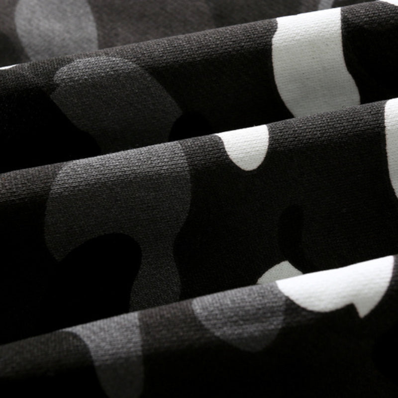 Ape Hoodie Luminous Camouflage Spotted Shark Double Hooded Zip Sweater