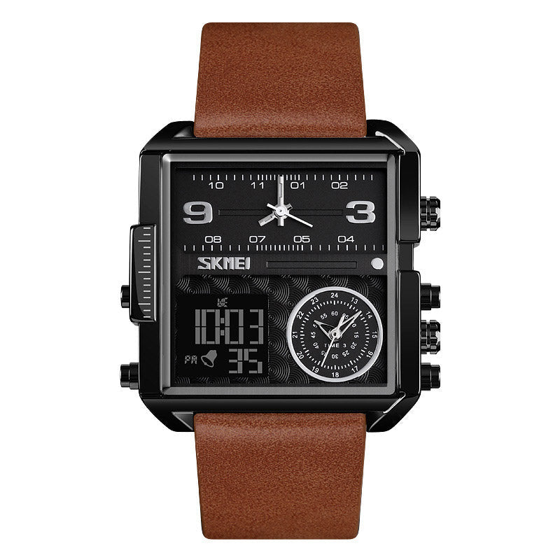 Analog-Digital Watch Square Business Water Proof Watch