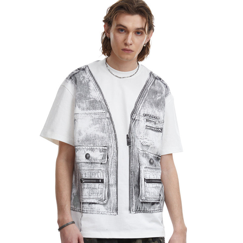 US drip outfits Summer Vintage Casual Loose T-Shirts