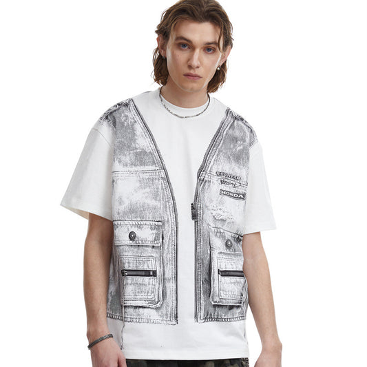 US drip outfits Summer Vintage Casual Loose T-Shirts