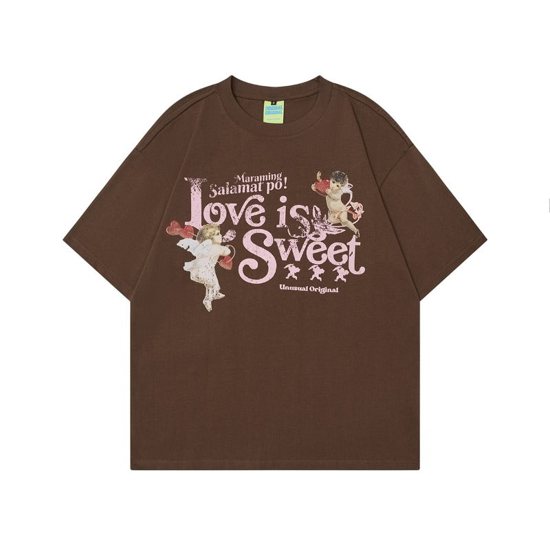 90s West Coast Hip Hop Fashion T Shirts Fun Cartoon Print Short Sleeve T-Shirt
