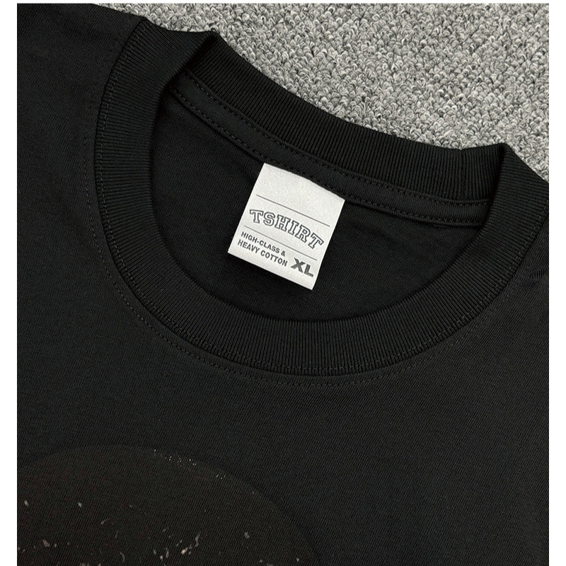 Outfit streetwear Vintage Hip Hop Drake Big Head Print Short Sleeve T-Shirt