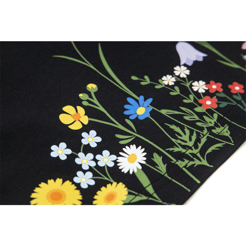 Casual Street Wear Floral Letter Embroidered Vintage Short Sleeve T-Shirt