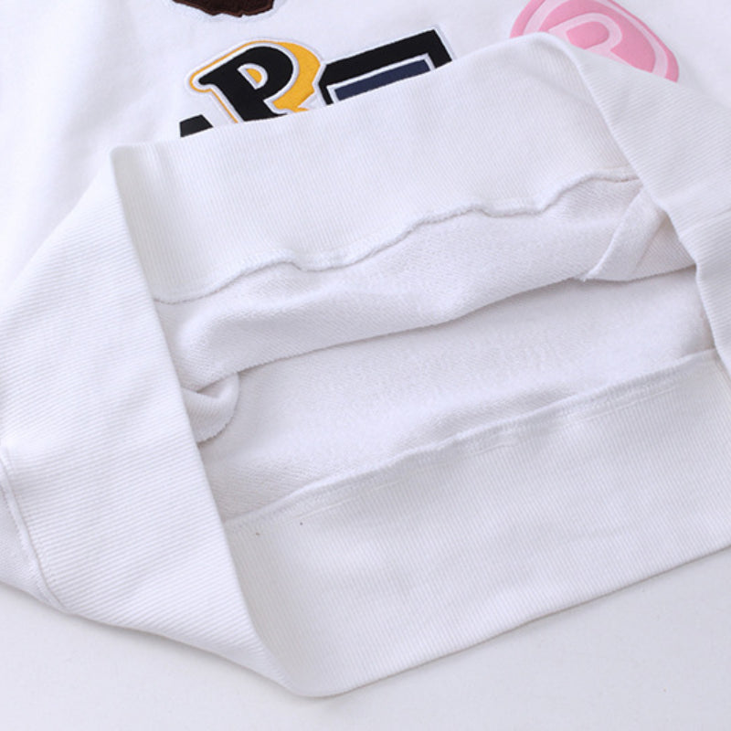 Ape Hoodie Shark Head Sweater Colored Letter Print Fall/Winter Hooded Jacket