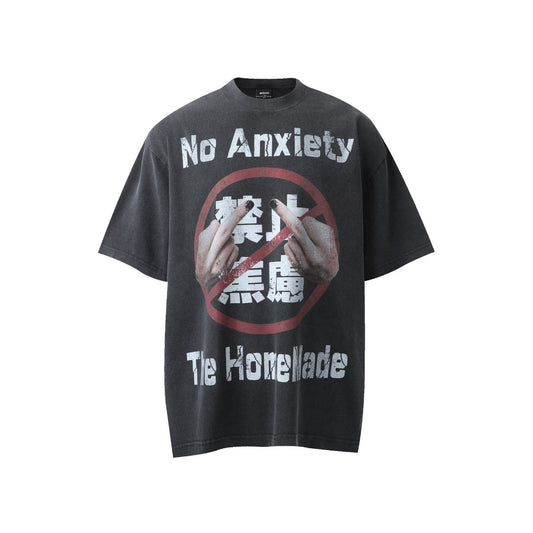 Hip hop shirt washed t-shirt short sleeve