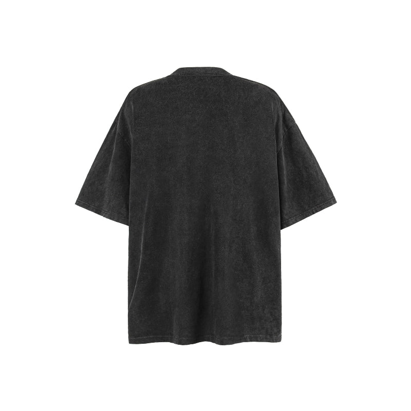 American vintage street T-shirt pure cotton men's and women's summer loose retro half-sleeves