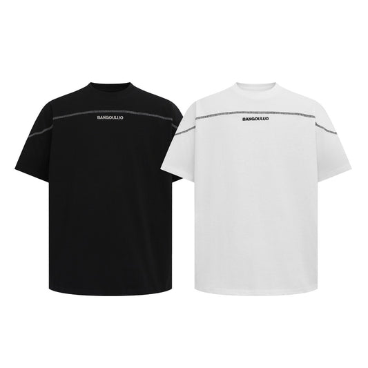 Unisex T-shirts Premium Embroidery Design Loose T-Shirt