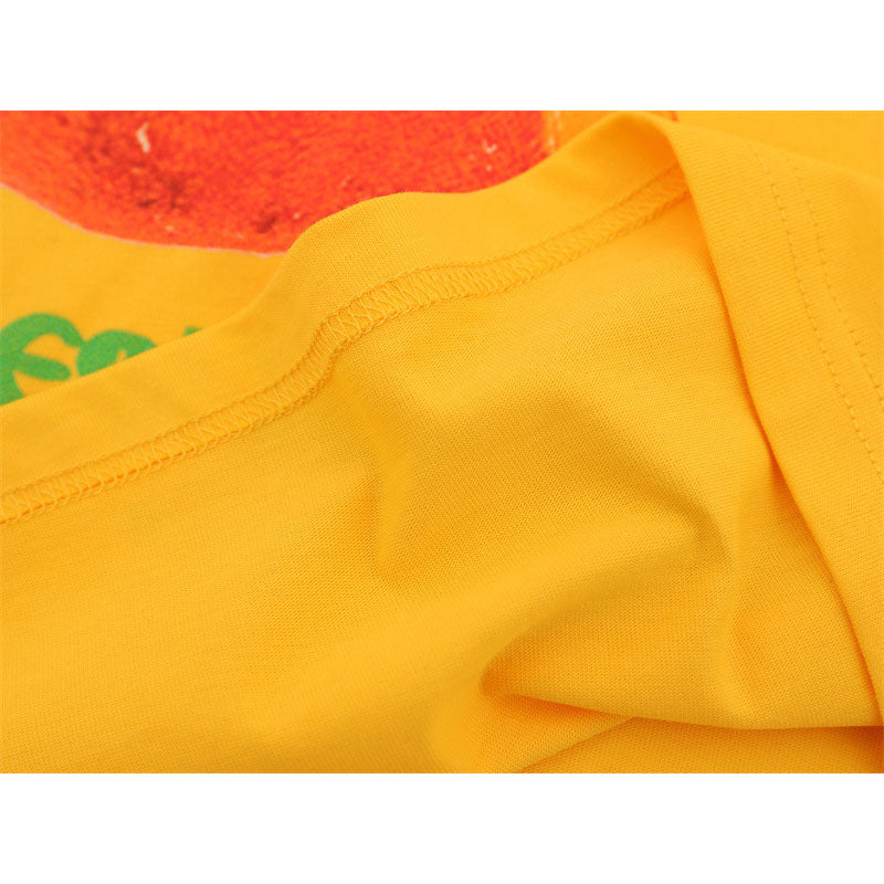 US drip outfits summer retro gradual change love apple casual loose short sleeve T-Shirts