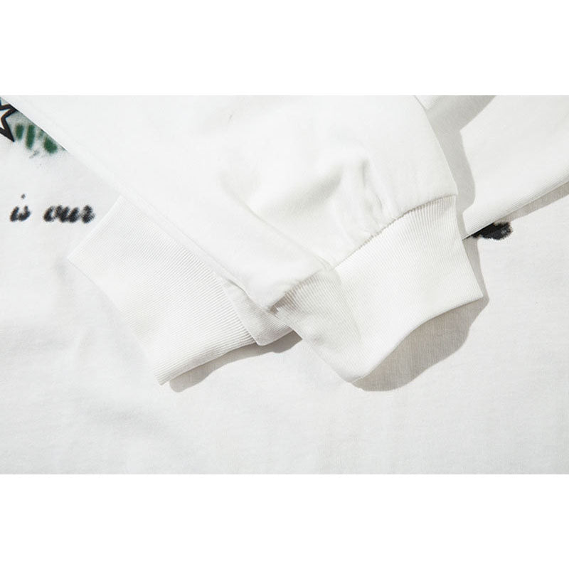 Marcas De Streetwear Vintage Crew Neck Long Sleeve T-Shirt