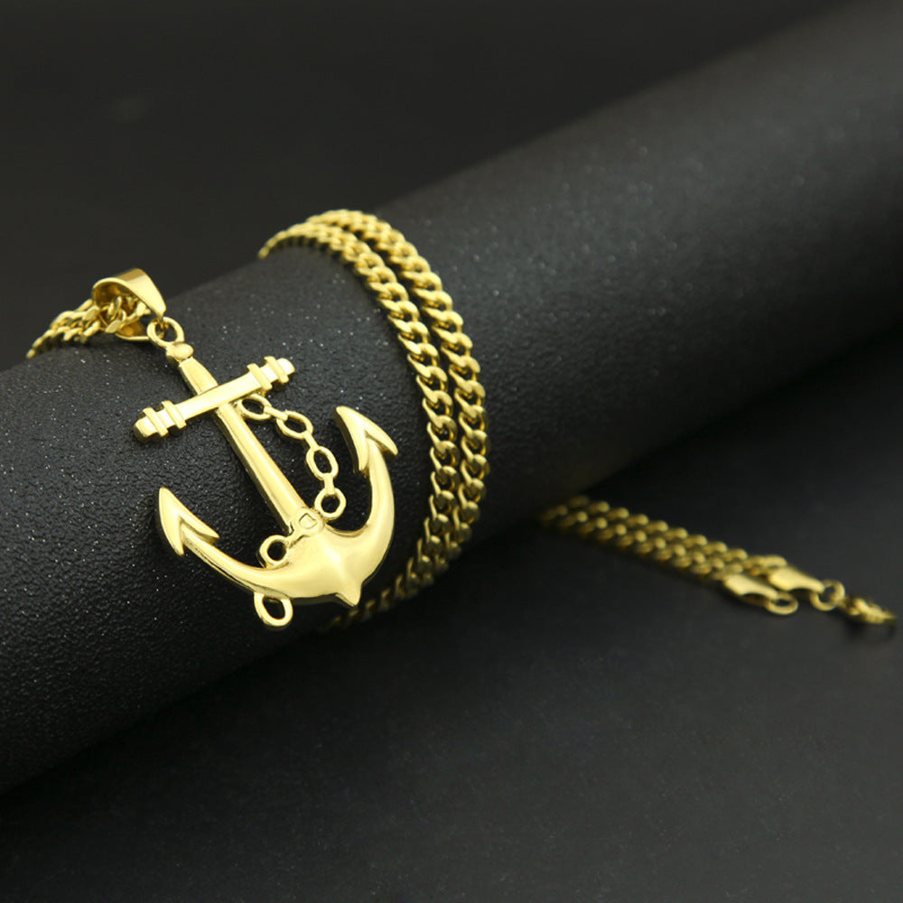 Jewelry Ha Fashion Anchor Pendant Necklace