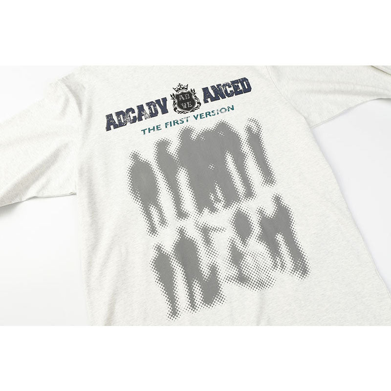 Marcas De Streetwear Ghost Print Long Sleeve T-Shirt