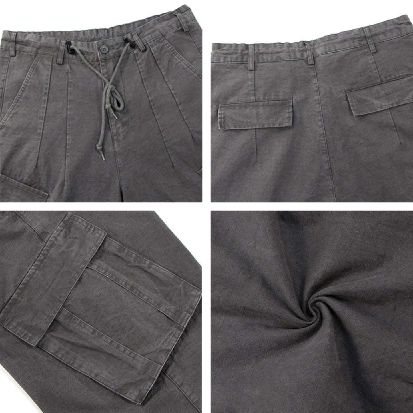 Hip Hop Pants For Boys Vintage Washed Old Overalls Loose Straight Casual Pants