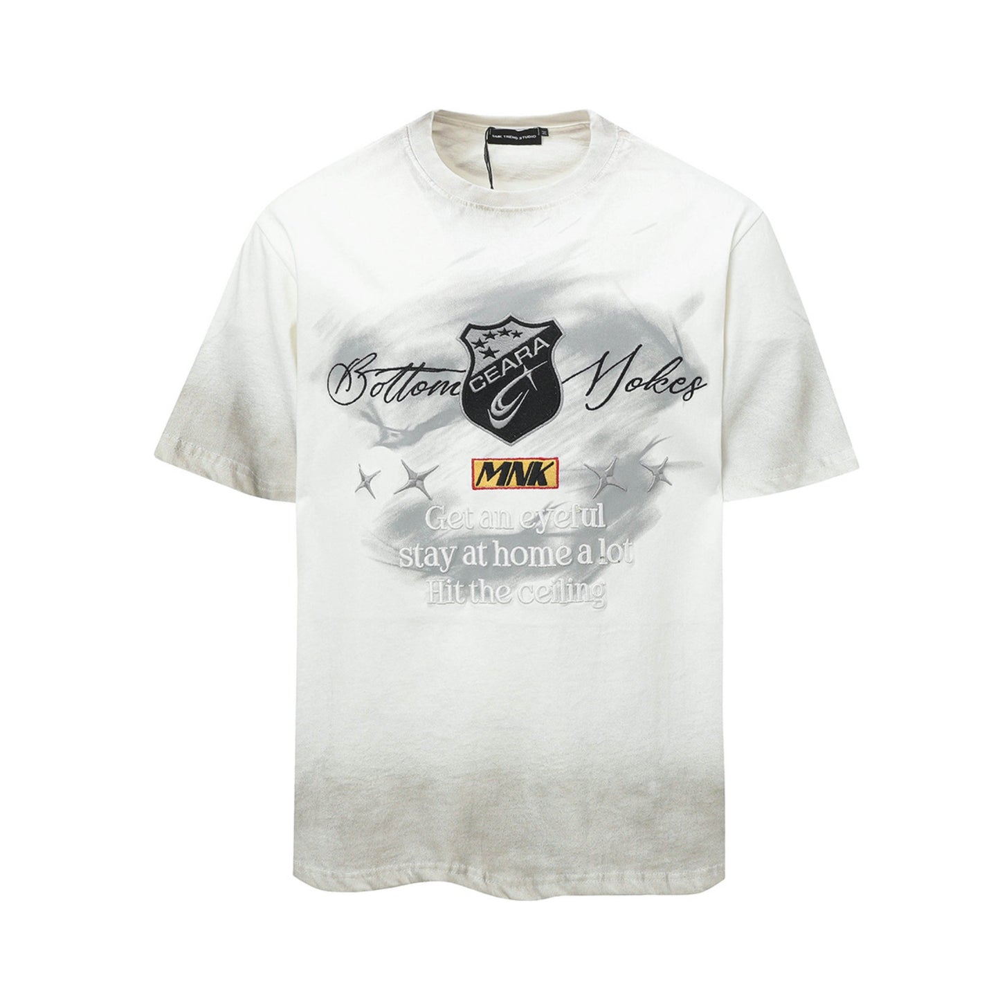 Hip hop clothing new york summer vintage embroidered shirt short sleeve