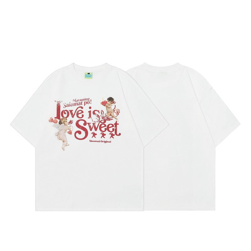90s West Coast Hip Hop Fashion T Shirts Fun Cartoon Print Short Sleeve T-Shirt