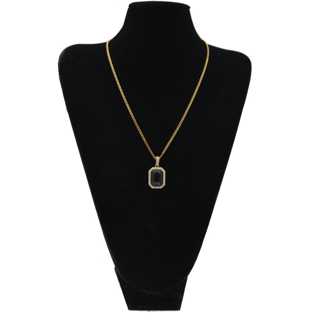 Jewelry Hip Hop Diamond Set Jewel Pendant Necklace Spectrum St. Valentine's