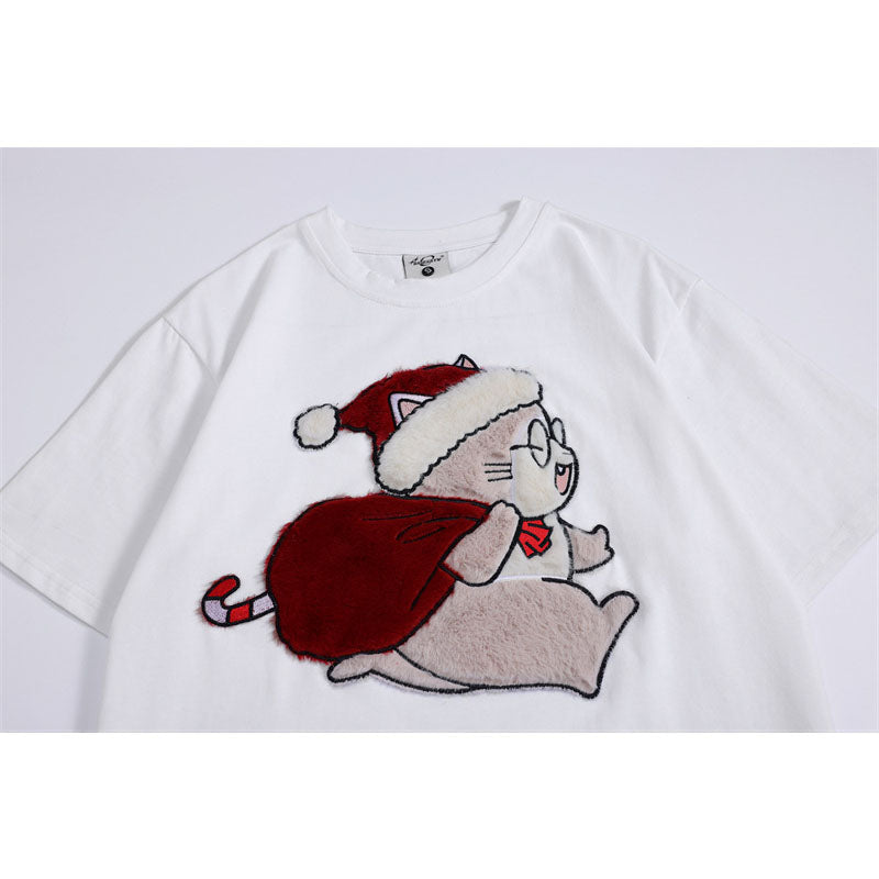 Camisetas streetwear Summer Vintage Pussy Casual Loose Short Sleeve T-Shirt